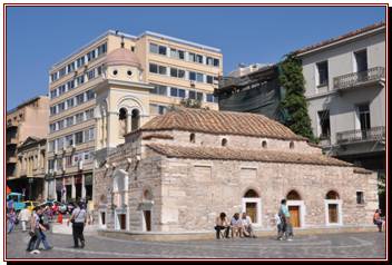 Athnes. Place Monastirki, l'glise Pantnassa