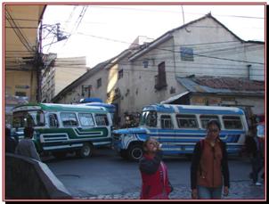 Encombrement dans les rues de LA PAZ