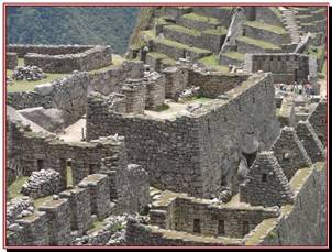MACHU-PICCHU,
  les btiments du palais royal