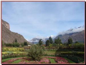 Paysages vus depuis les jardins de l'htel Casona Yucay