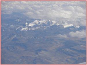 Vol au dessus de la Cordillre des Andes
