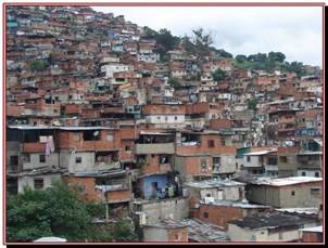 Les bidonvilles, banlieue de Caracas