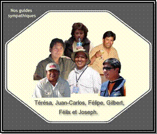 Nos cinq  guides locaux