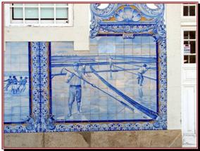 Panneaux d'azulejos, gare d'Aveiro