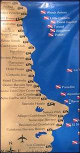 Emplacement des htels en Mer Carabe