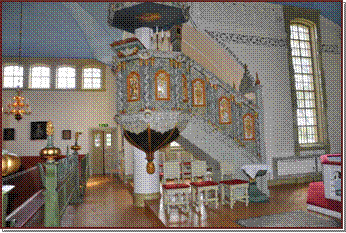 La chaire de l'glise d'Arjeplog
