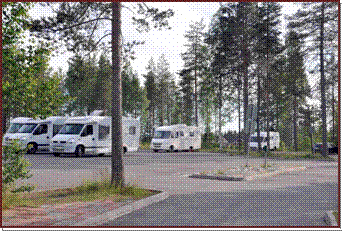 Halte nocturne, parking Santa Clauss