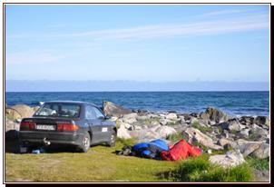 Plage de Ramberg au matin.
