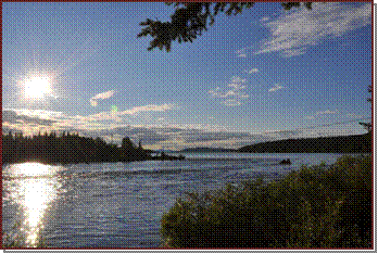 Crpuscule sur la rivire
Torne