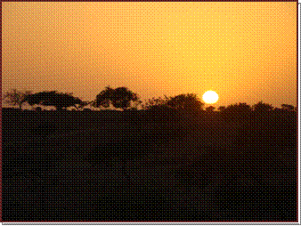 Coucher de soleil sur Loumpoul