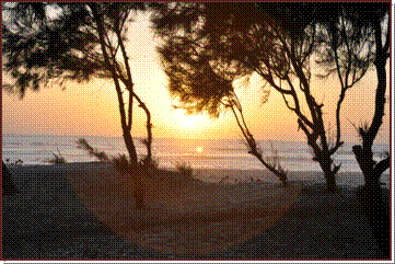 Coucher de soleil sur la langue de Barbarie