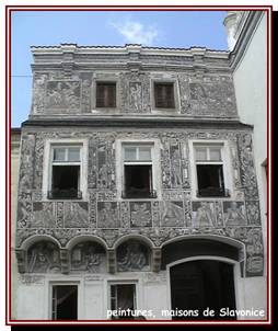 Les maisons peintes de Slavonice