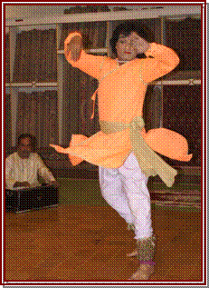Danseur qui excute la kathak